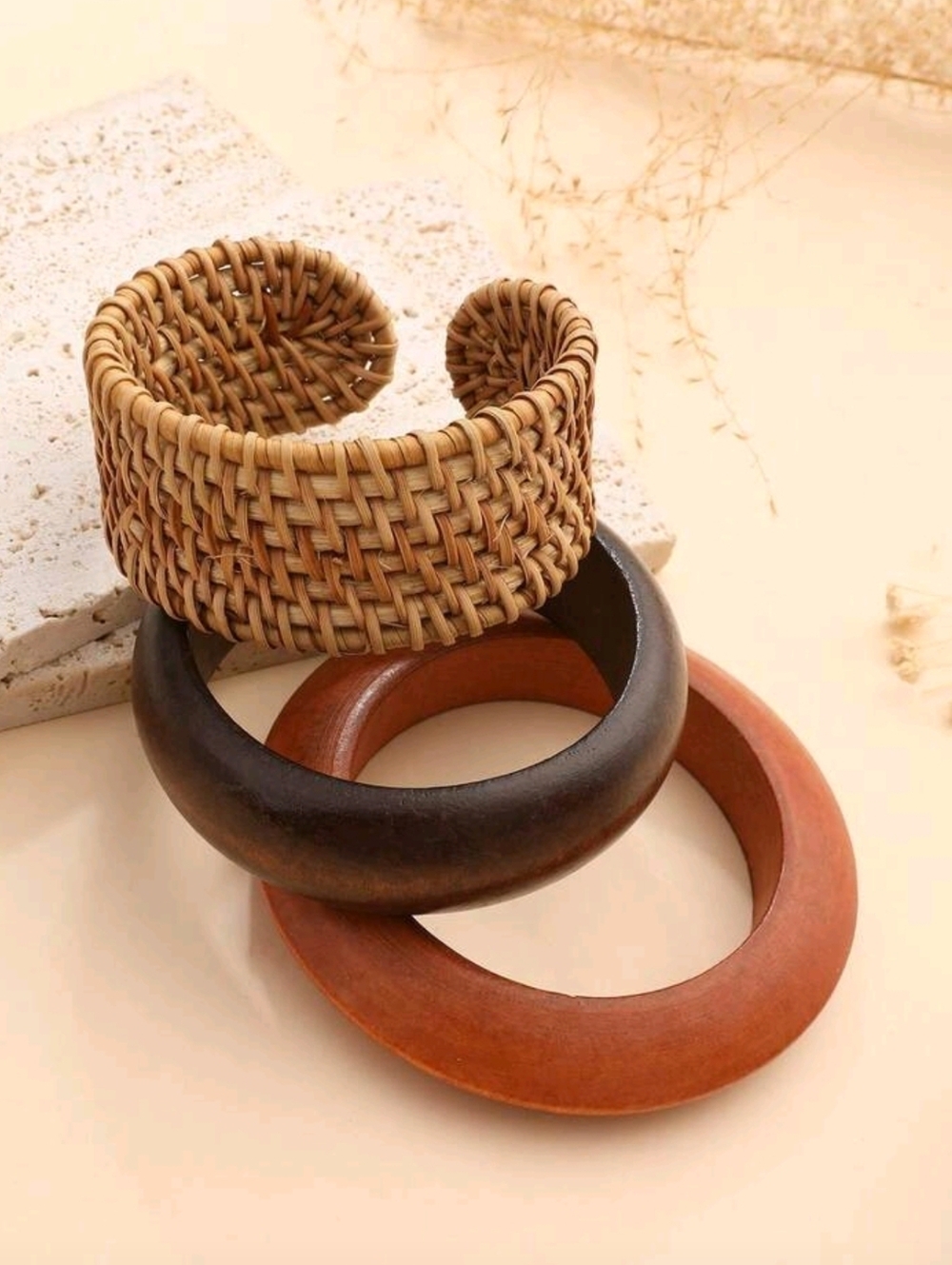 Set Of 3 Natural Bracelets